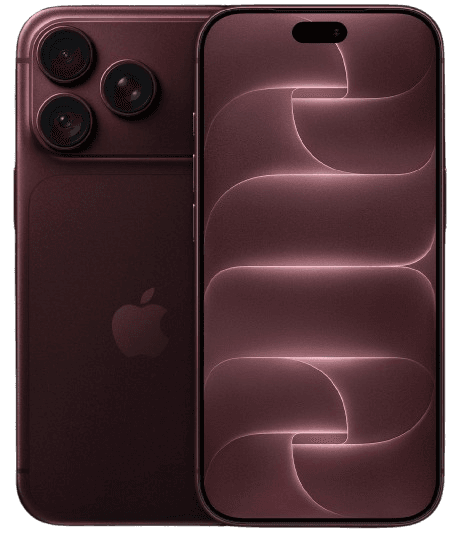 An iPhone 18 Pro in burgundy, shown from the back and the front