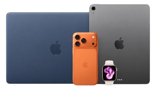 A MacBook, iPad, iPhone and Apple Watch